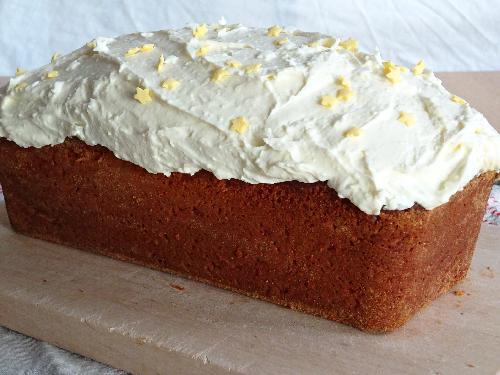 Banana cake with cheese frosting picture