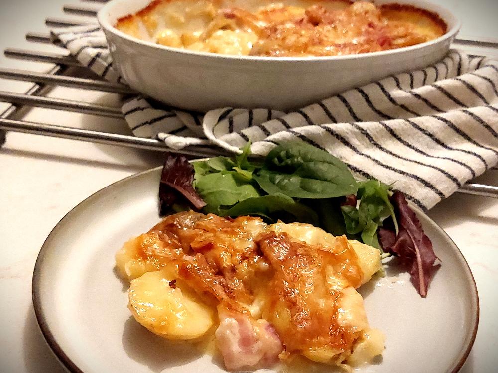 French inspired Potato Gratin - Tartiflette