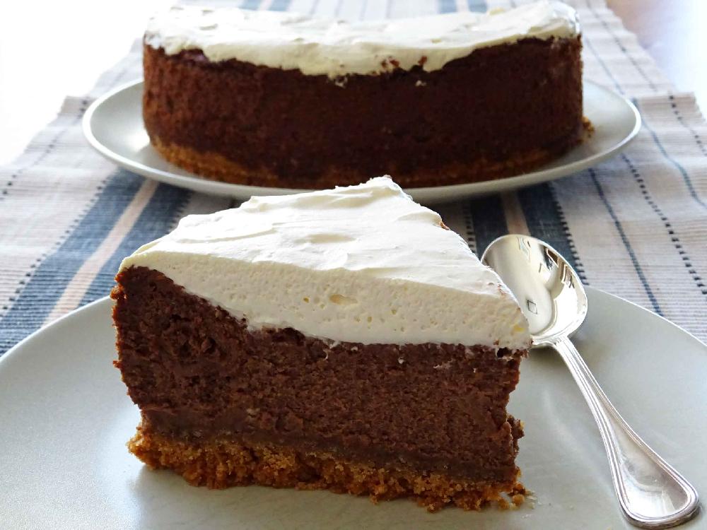 Chocolate and Amaretto cheesecake