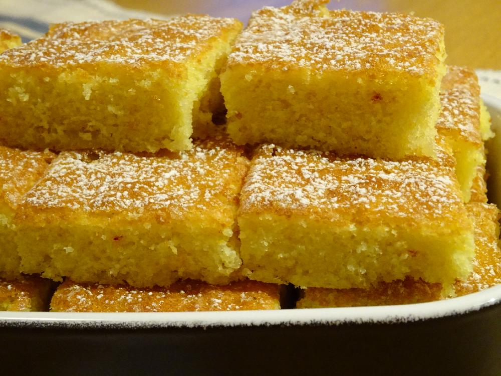 Soft saffron cake