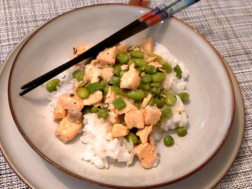 Creamy Miso and Coconut sauce with Salmon