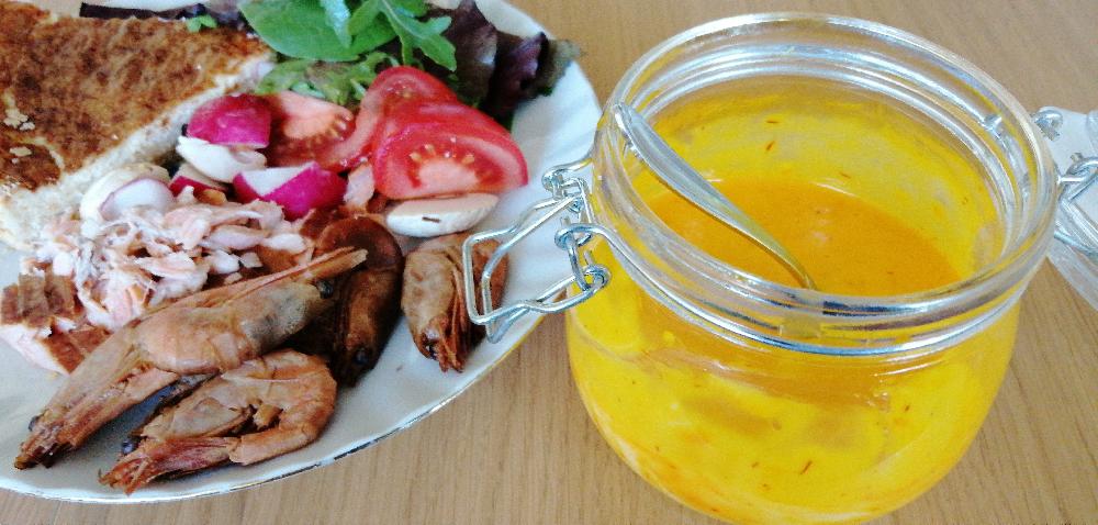 Saffron aioli dip sauce