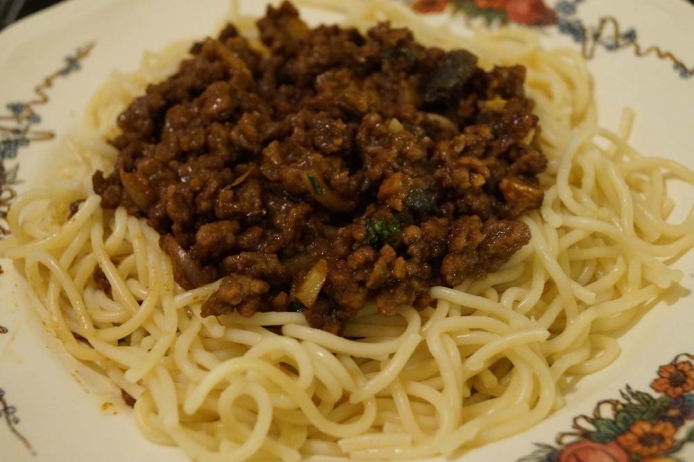 Vegetarian spaghetti Bolognese