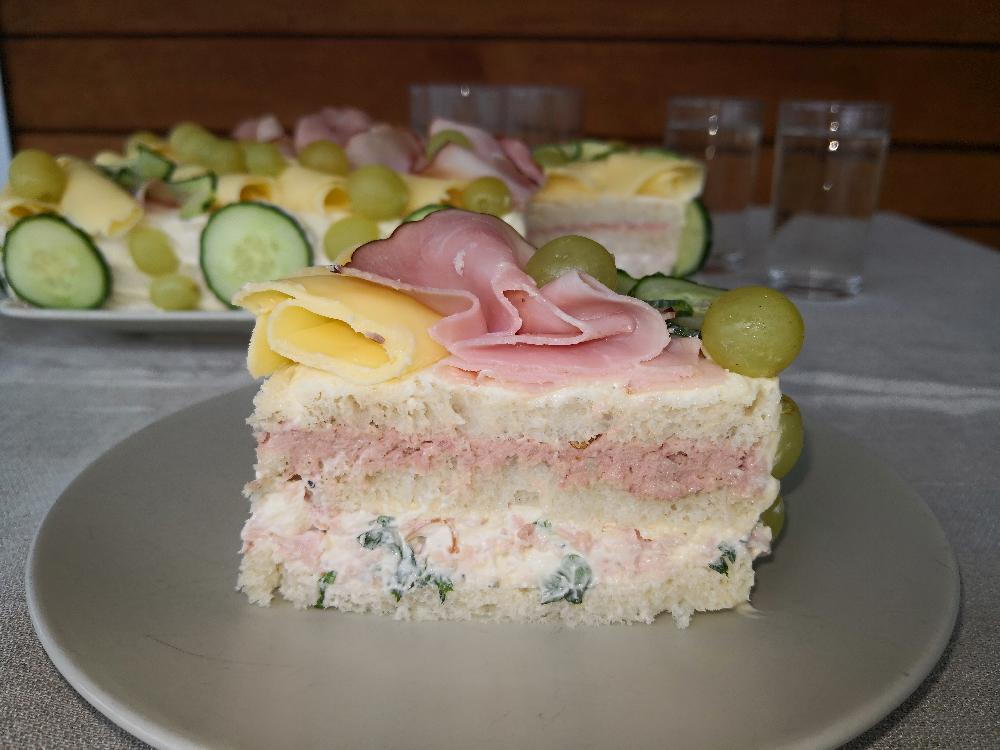 Swedish sandwich cake “Smörgåstårta”