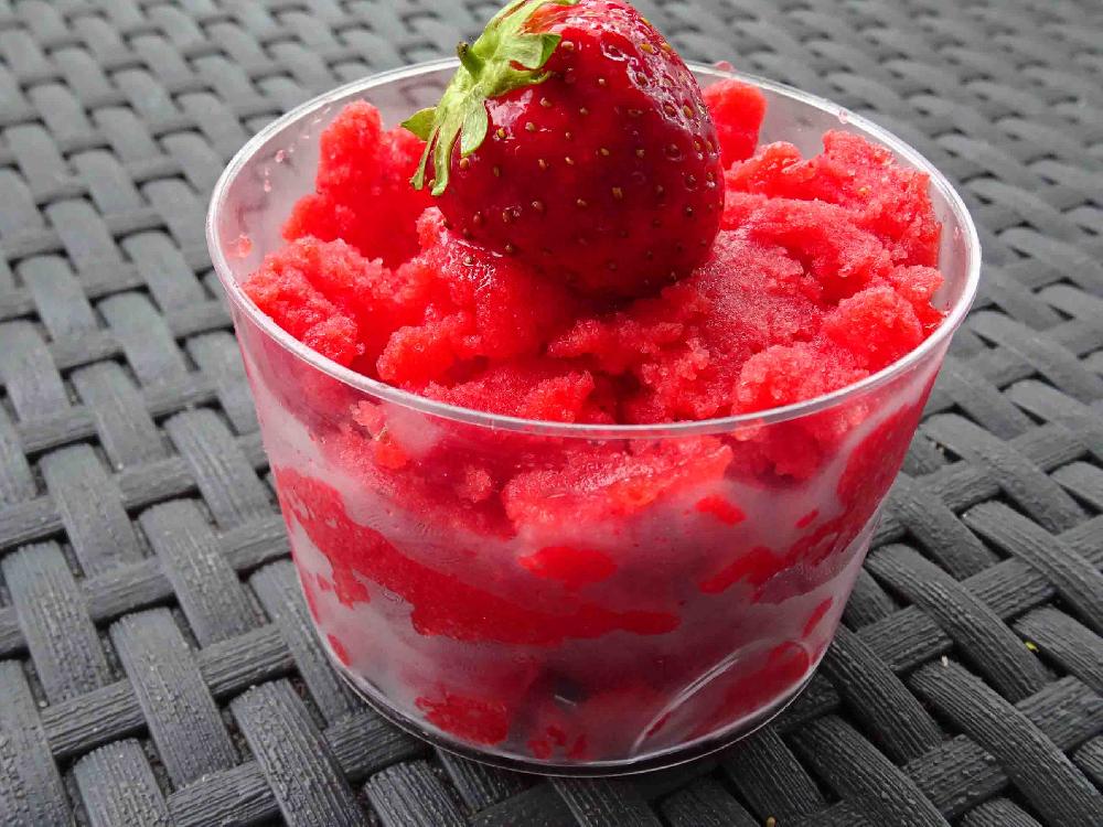 Strawberry sorbet