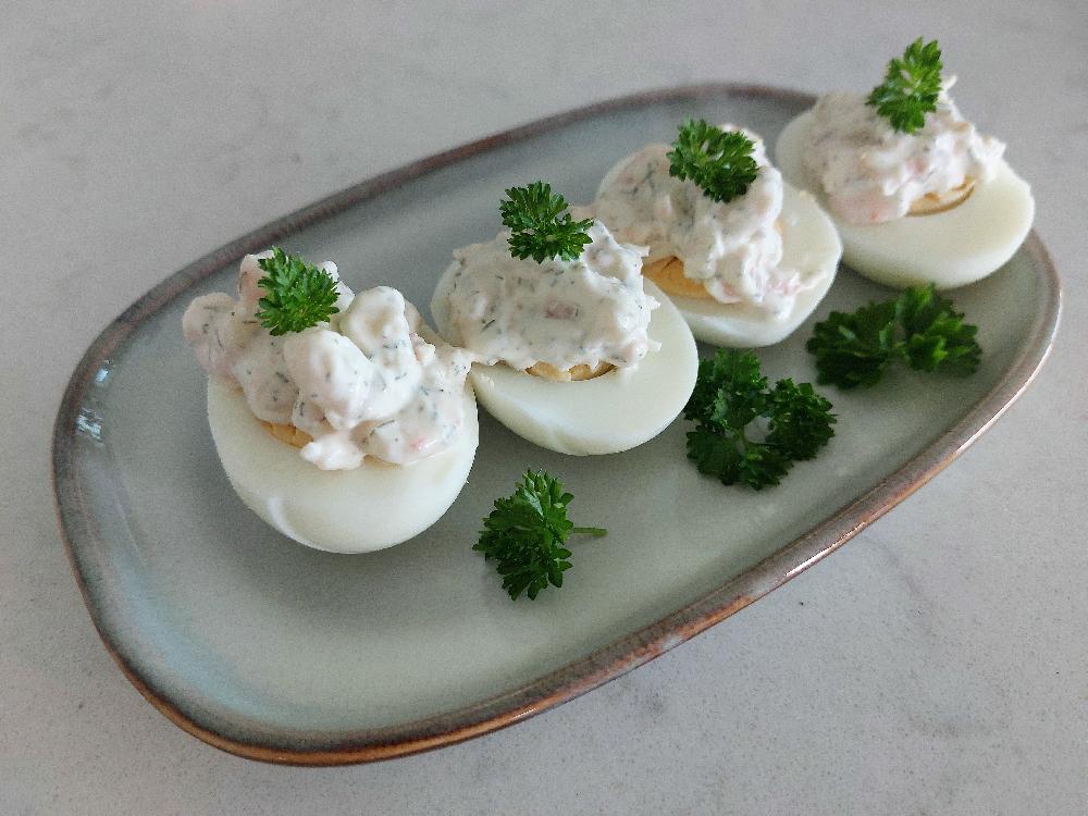 Swedish Egg halves with Shrimps