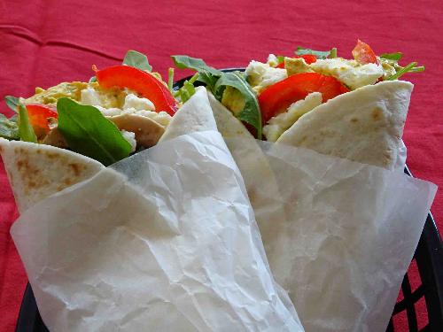 Chicken and curry wraps