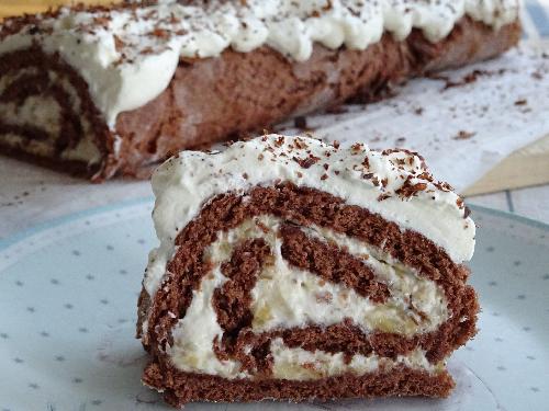 Chocolate Swiss Roll Cake