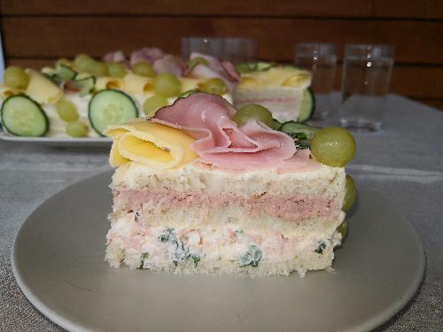 Swedish sandwich cake “Smörgåstårta” picture