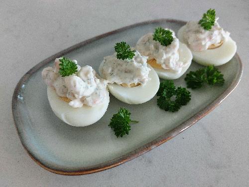 Swedish Egg halves with Shrimps picture